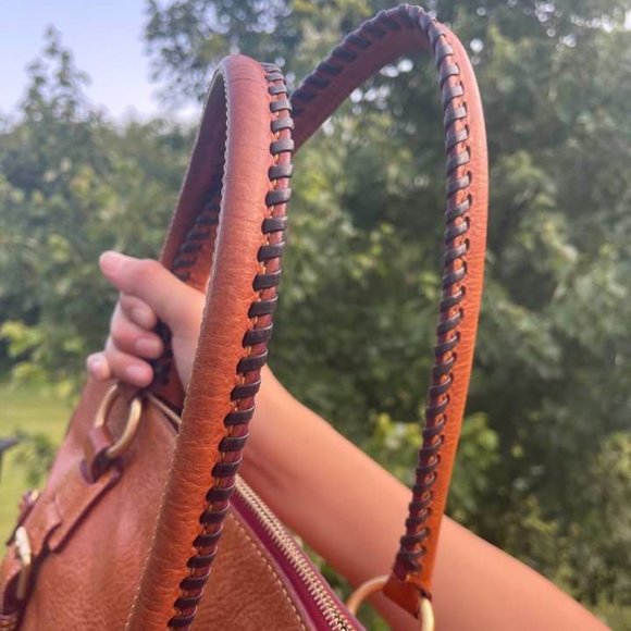 Dooney and Bourke Florentine Domed Buckle Satchel - Natural - Picture 4 of 16